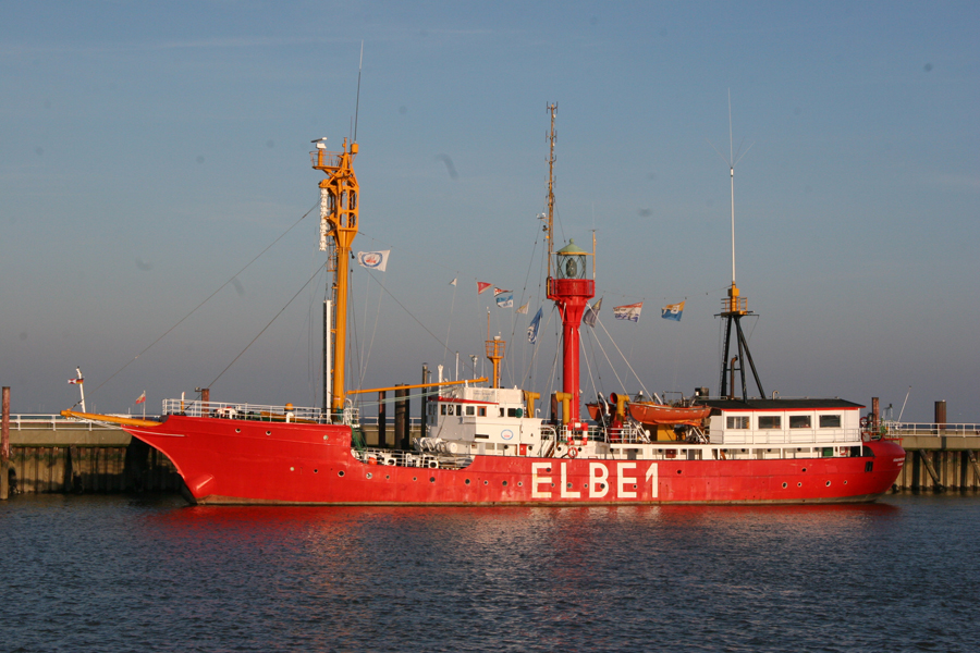 Das Museums-Feuerschiffes ELBE 1. <br>