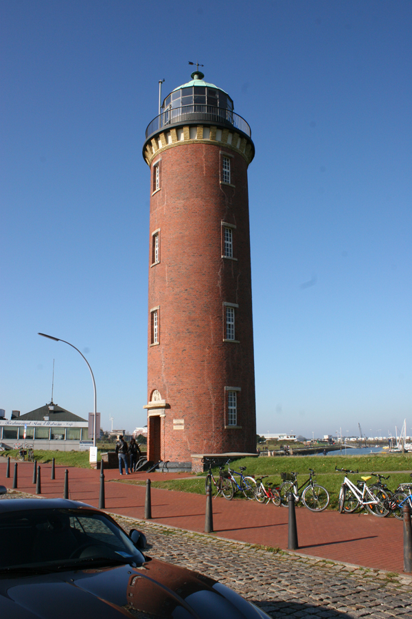 Der Hamburger Leuchtturm in Cuxhaven.<br>